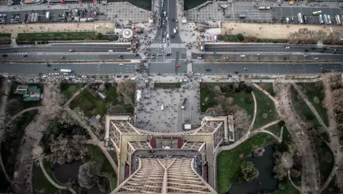 top of the Eiffel Tower paris